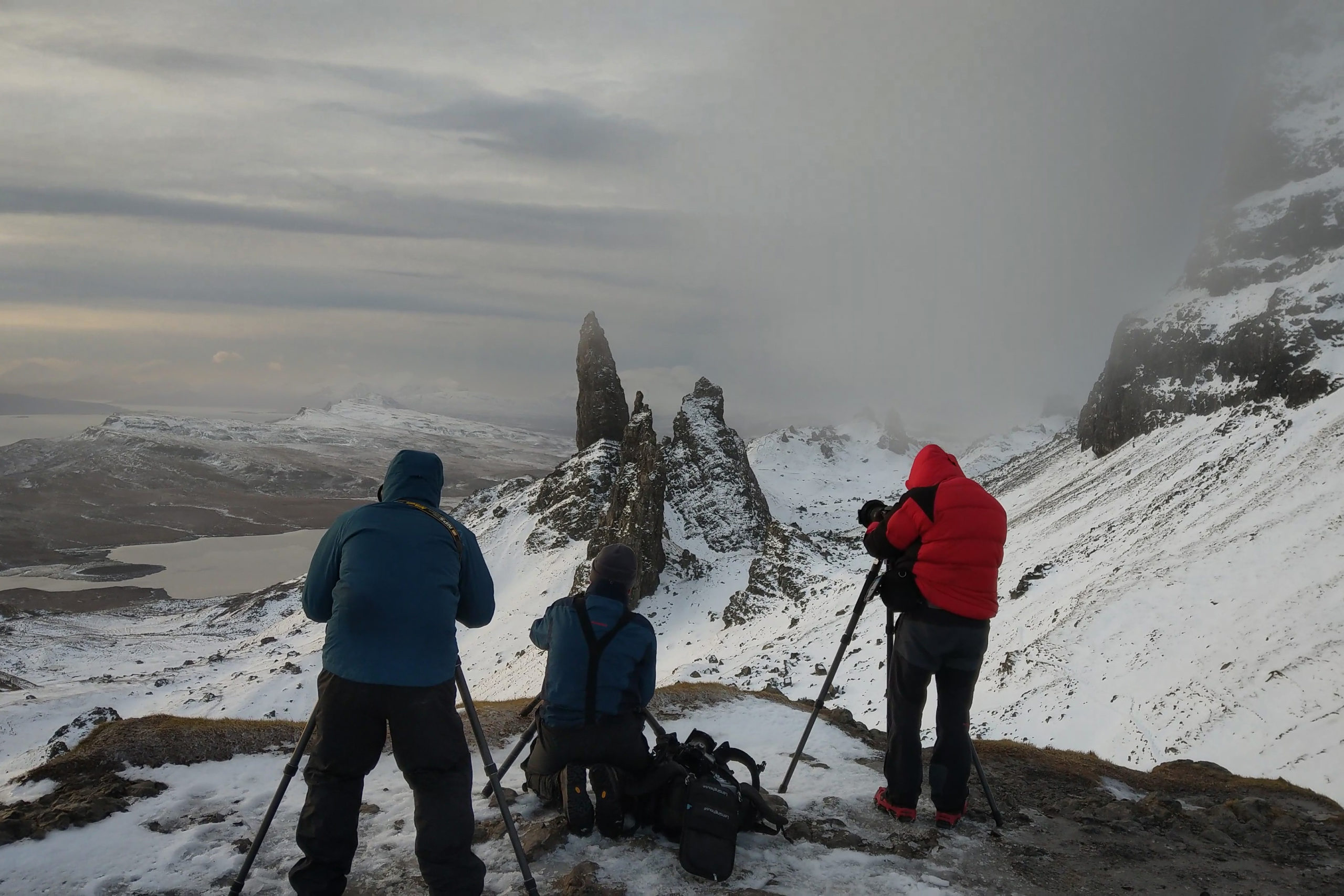 Old Man of Storr and photographers