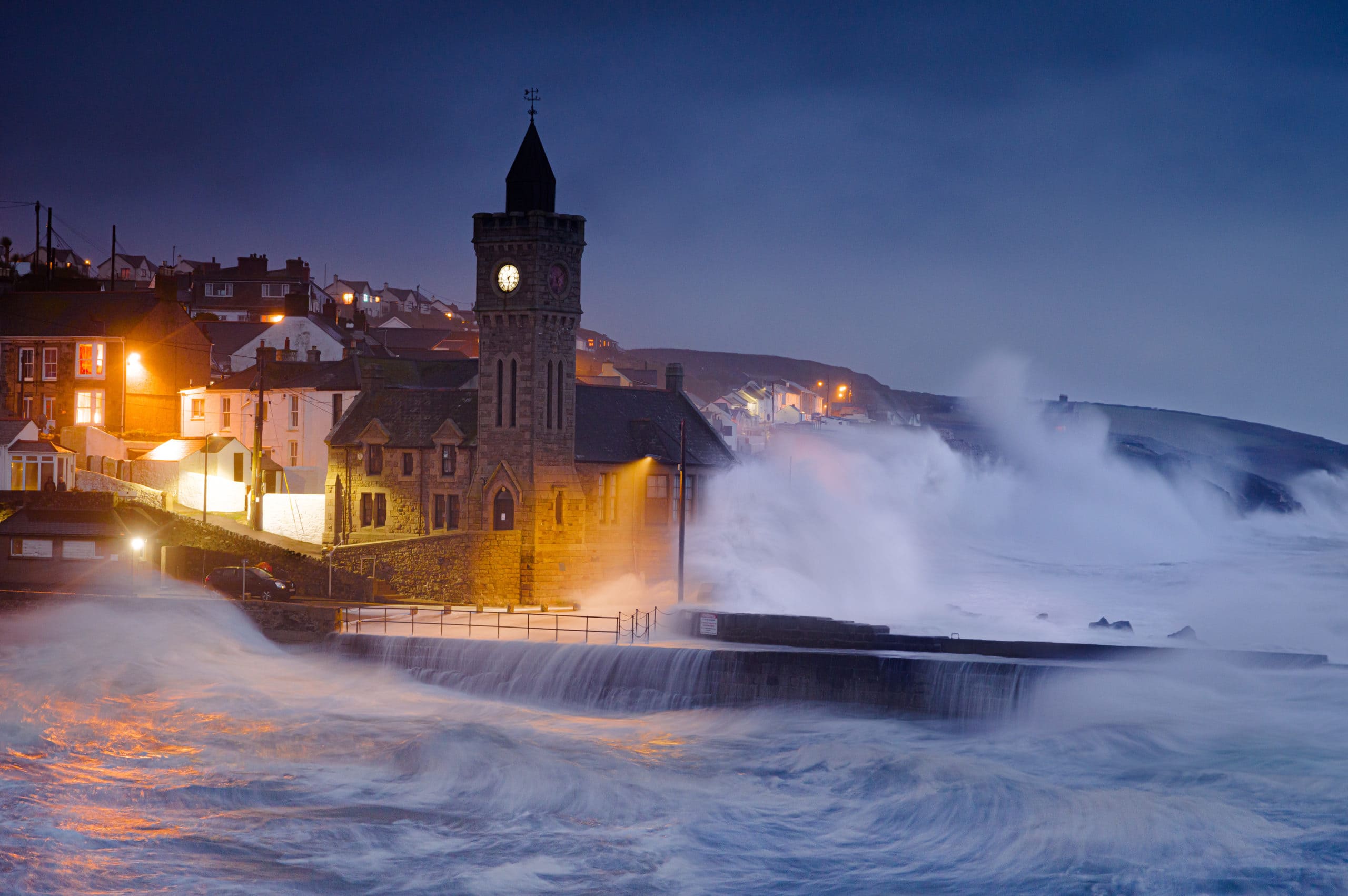 Stormy seas at Porthleven, Cornwall